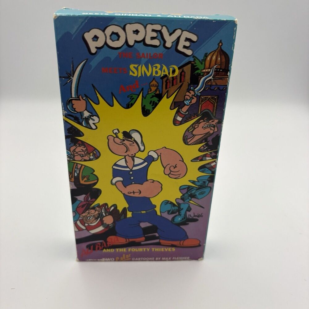 Popeye The Sailor Meets Sinbad & Ali Baba United American Video 1985 VHS